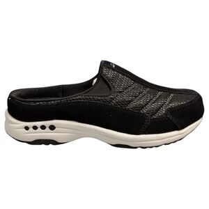 Easy Spirit 7 Phoenix TJ Clogs Womens US 8M Black White Leather Comfort Slip On